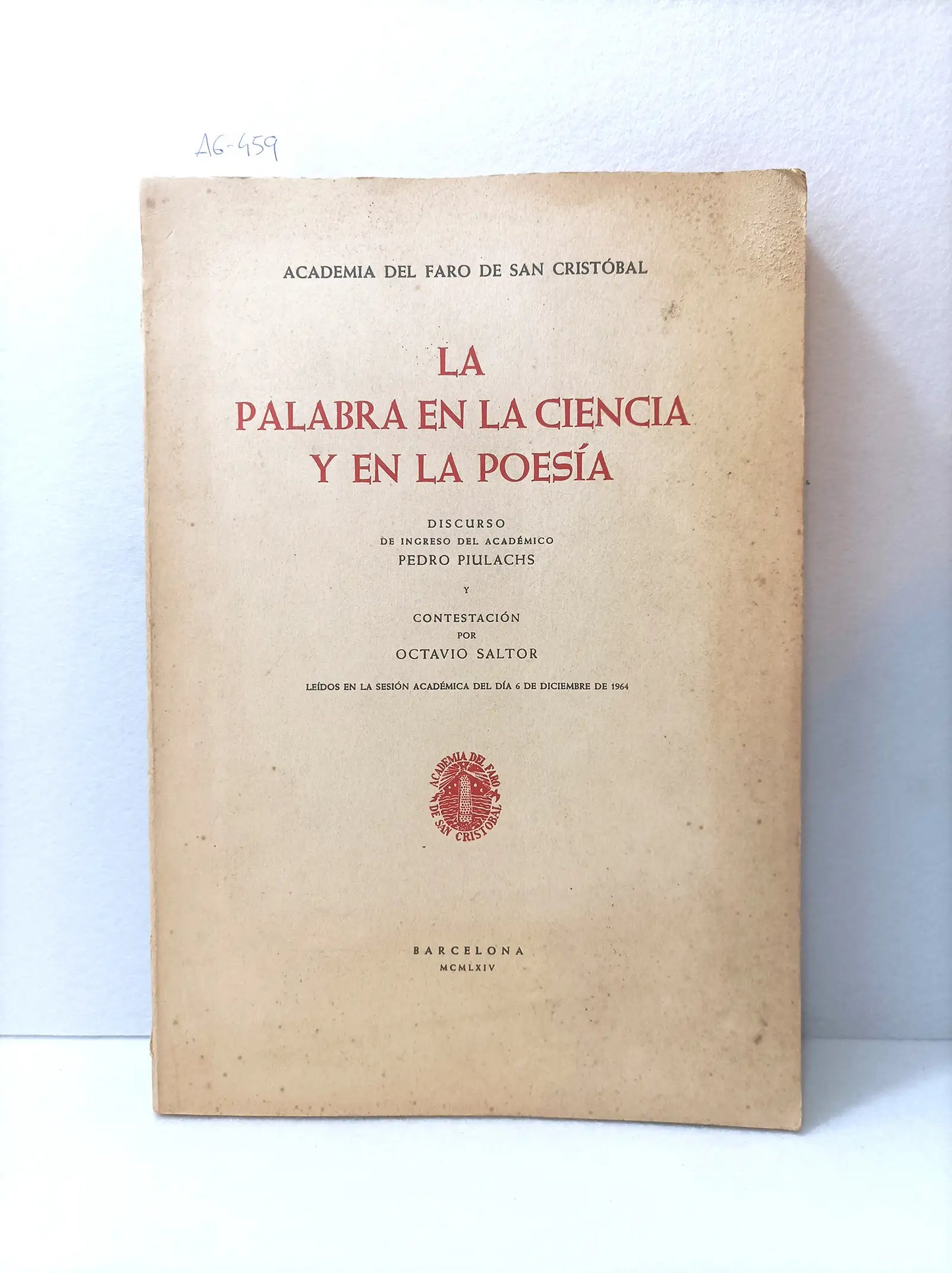 La palabra en la ciencia y en la poesía.