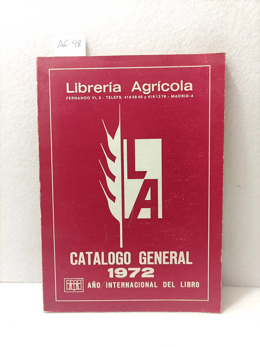 Librería agrícola. Catálogo general 1972.