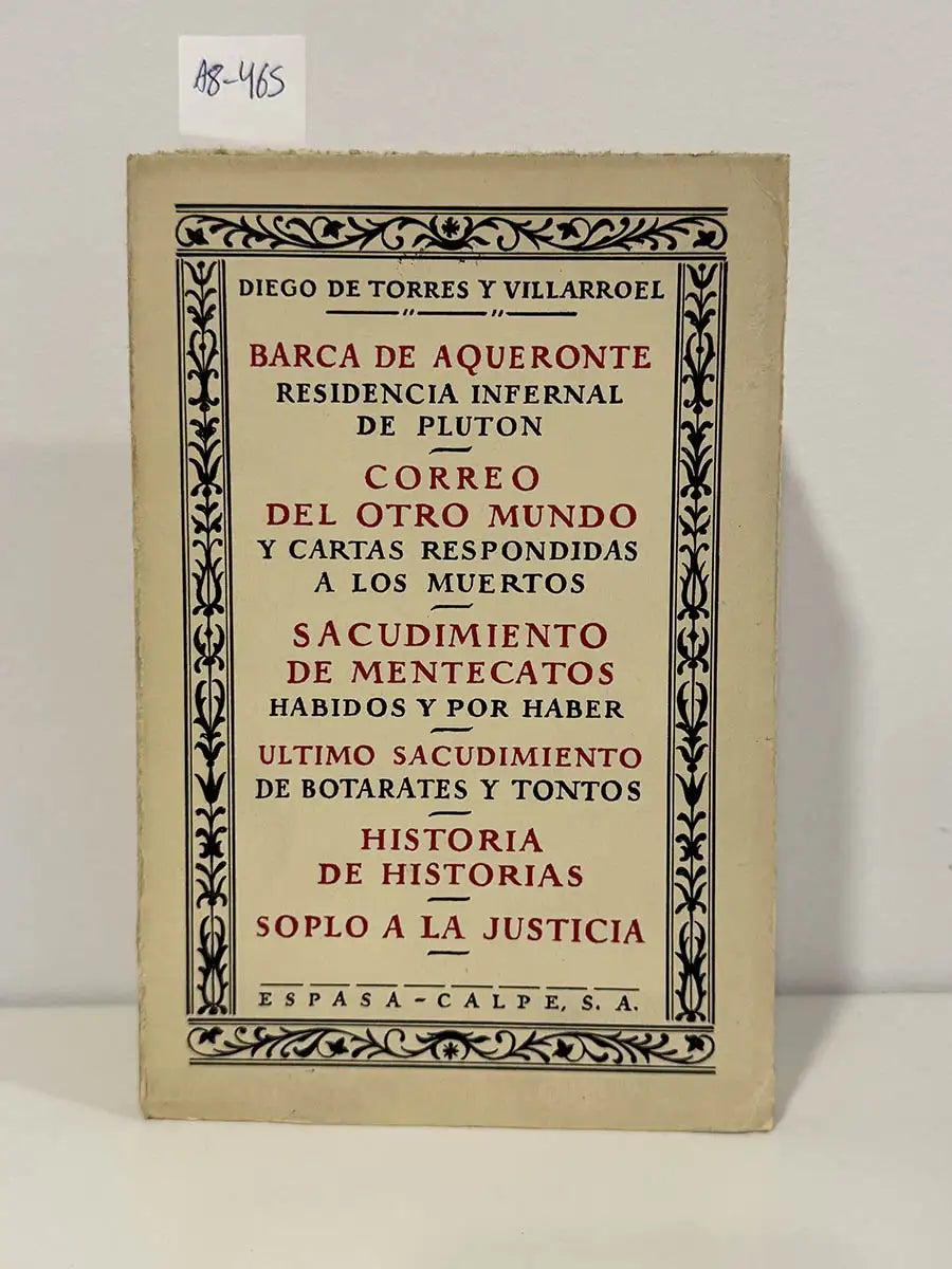 Barca de Aqueronte y otros escritos.
