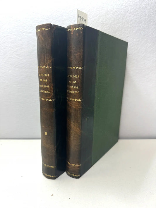 Antología de los discursos de ingreso en su primer centenario (2 tomos).