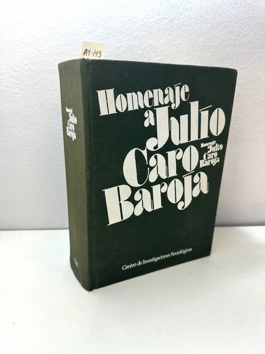 Homenaje a Julio Caro Baroja.