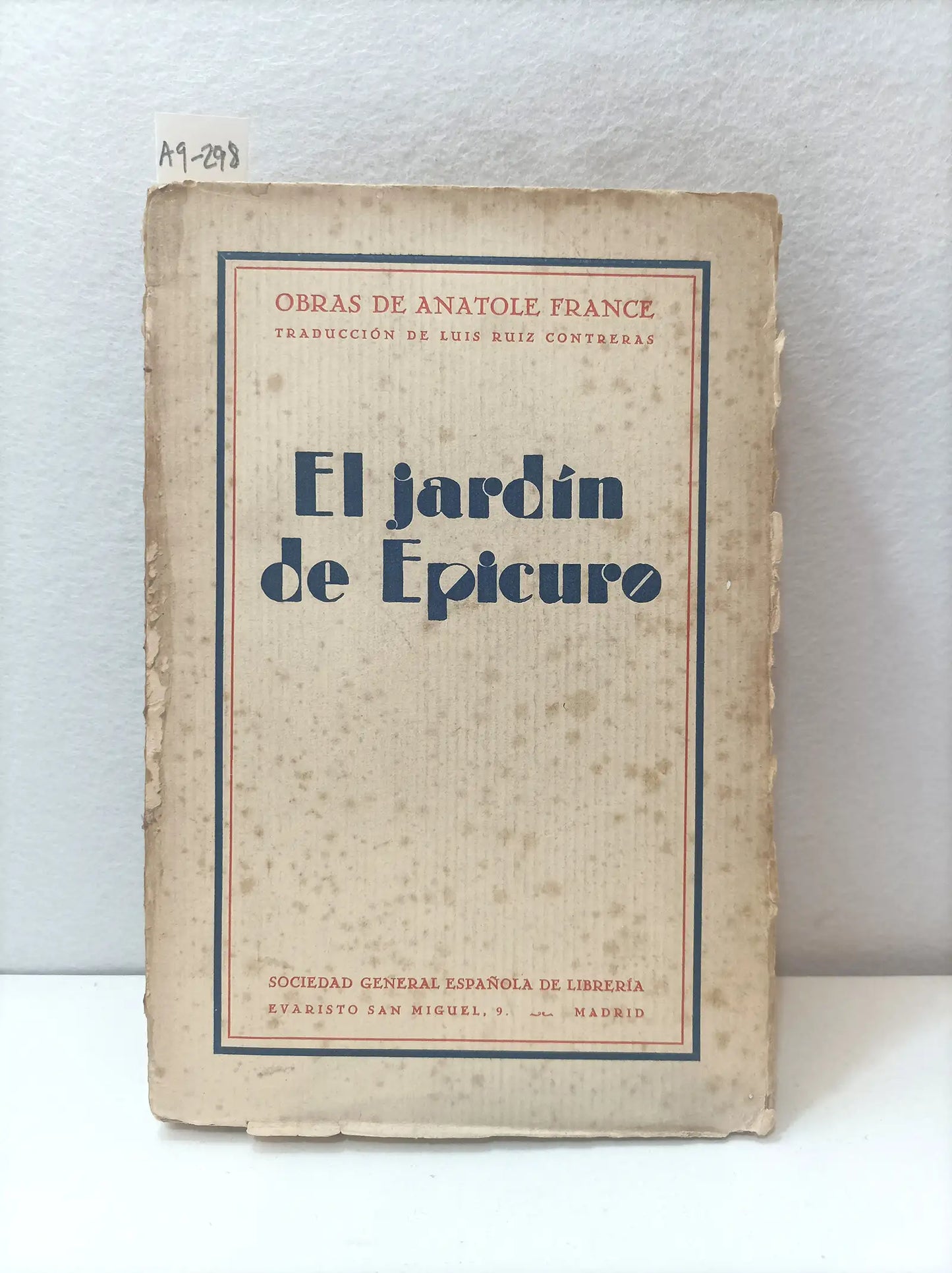 El jardín de Epicuro.