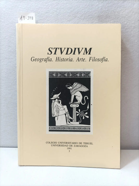 Revista Stvdivm. Geografía. Historia. Arte. Filosofía. (1991 / 3).