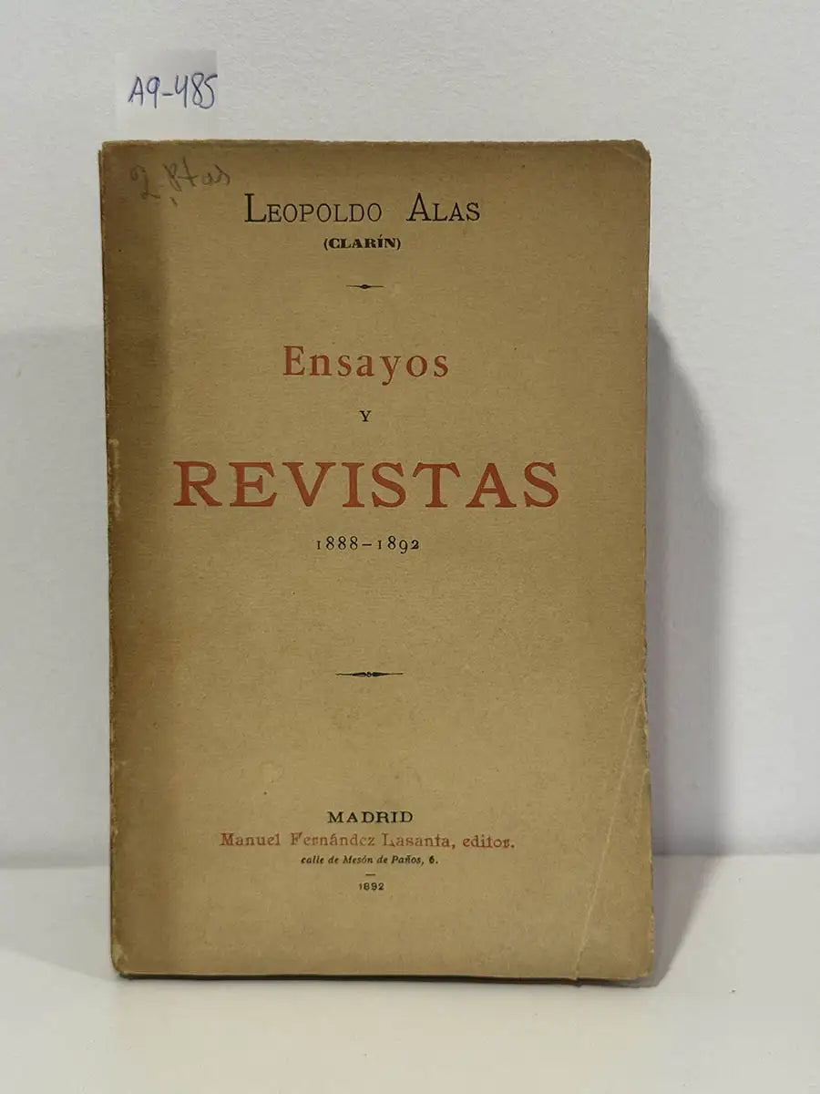 Ensayos y Revistas 1888-1892.