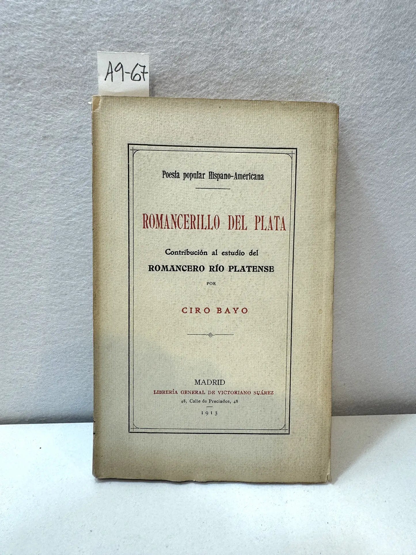 Romancerillo del Plata,
