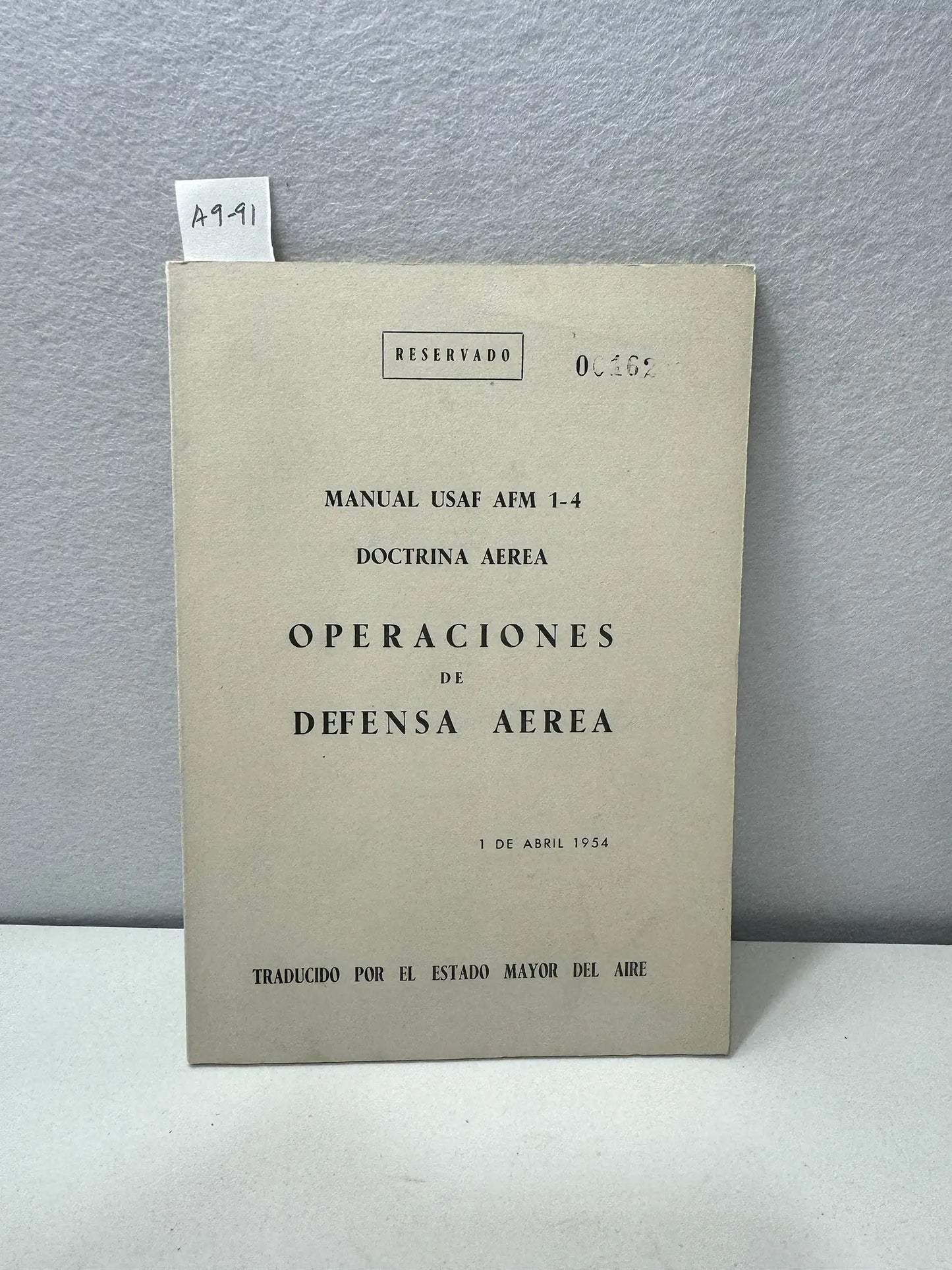 Manual USAF AFM 1-4 doctrina aérea. Operaciones de defensa Aérea.