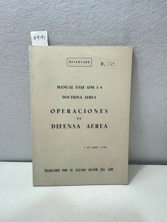 Manual USAF AFM 1-4 doctrina aérea. Operaciones de defensa Aérea.
