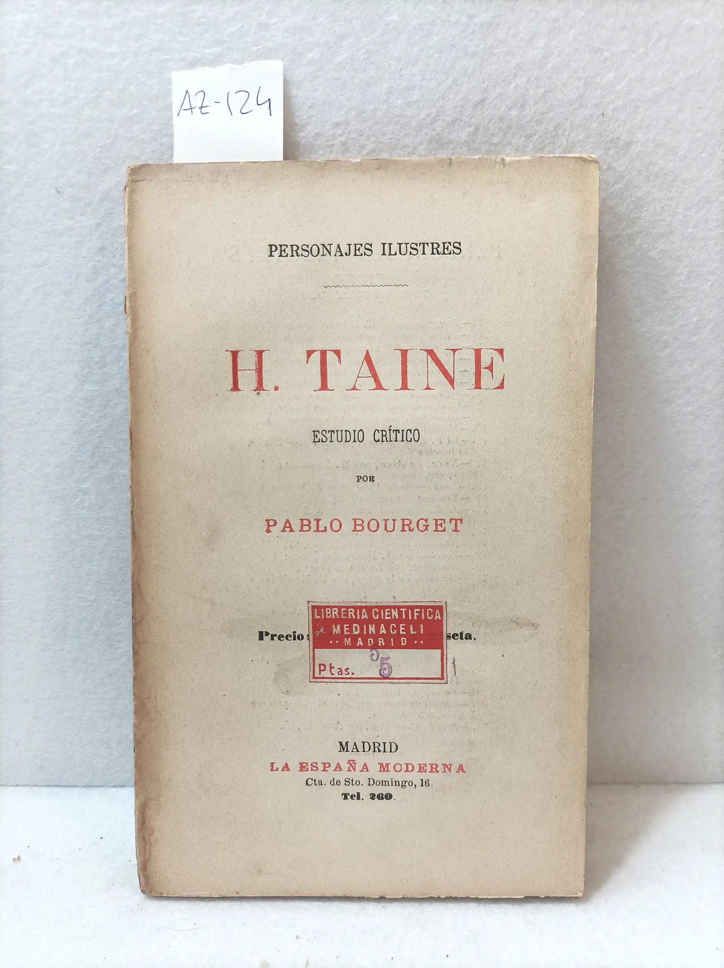 H. Taine. Estudio Crítico.