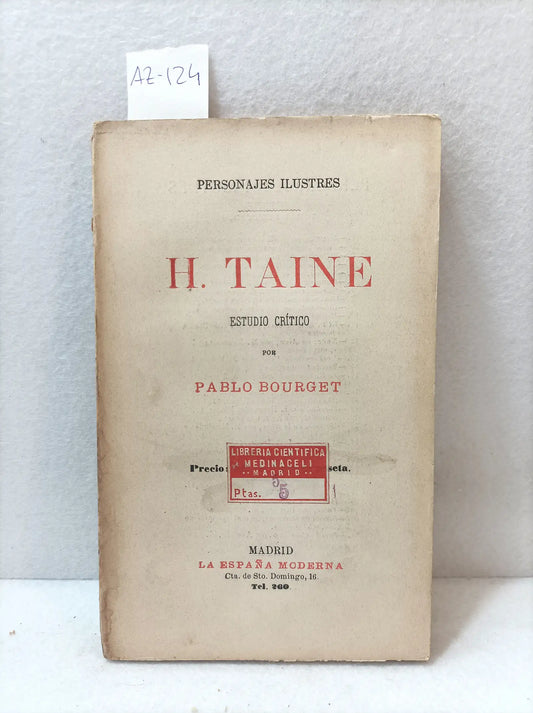 H. Taine. Estudio Crítico.