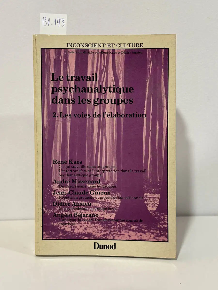 Le travail psychanalytique dans les groupes – Anzieu. Bejarano. Kaes Missenard. Pontalis