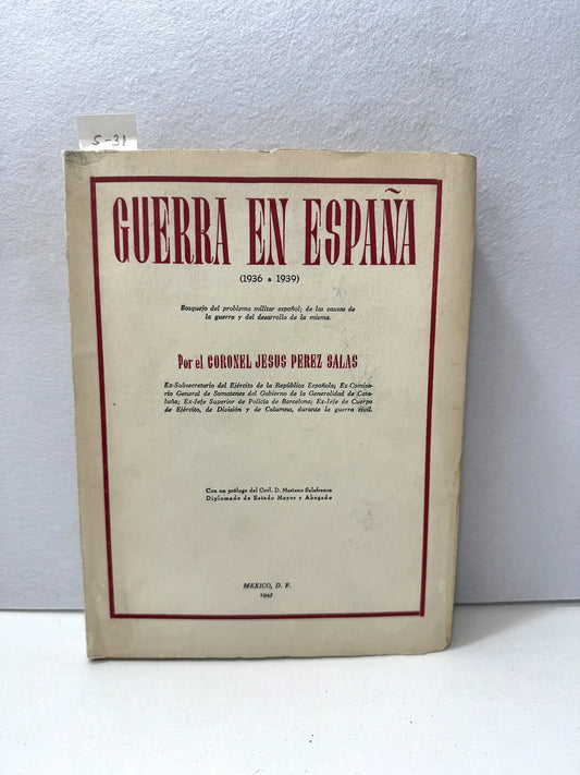 Guerra en España (1936 a 1939).