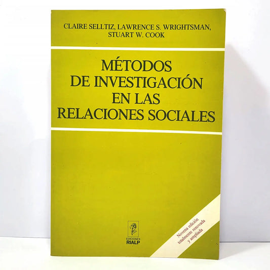 Métodos de investigación en las relaciones sociales. — Varios Autores.