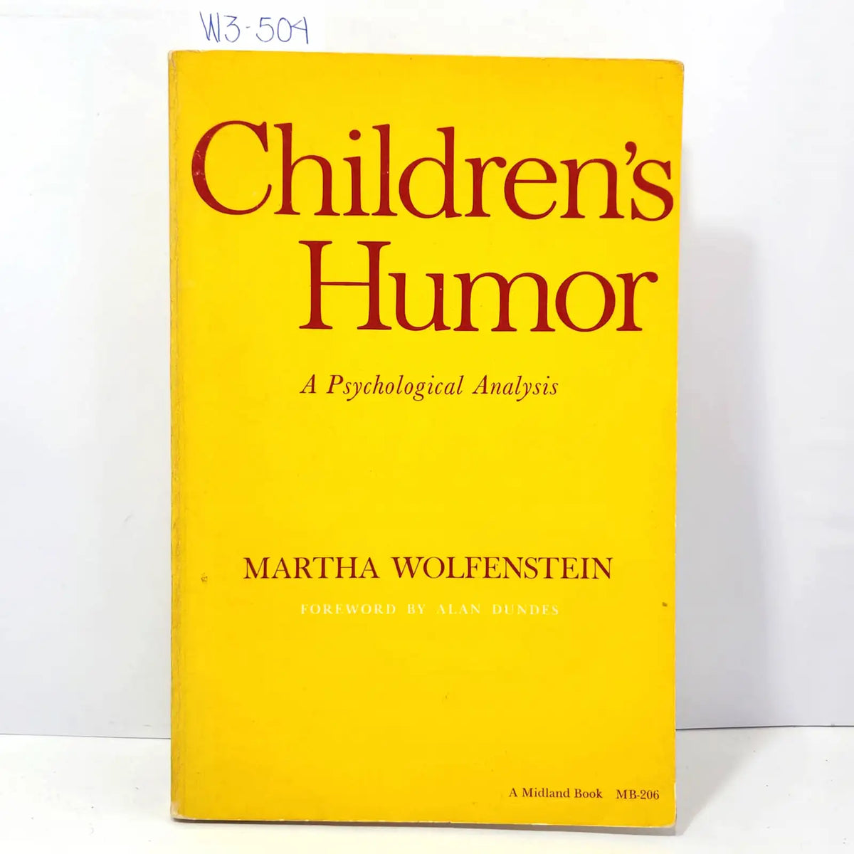 Children´s Humor a Psychological Analysis. — WOLFENSTEIN, Martha.