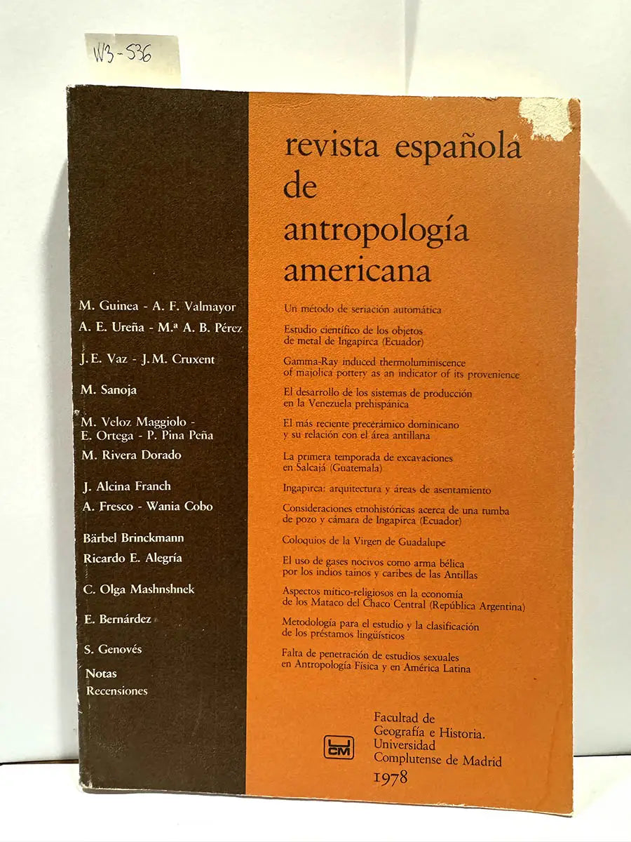 Revista Española de Antropología Americana.