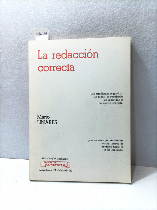 La redacción correcta. — LINARES, Mario.