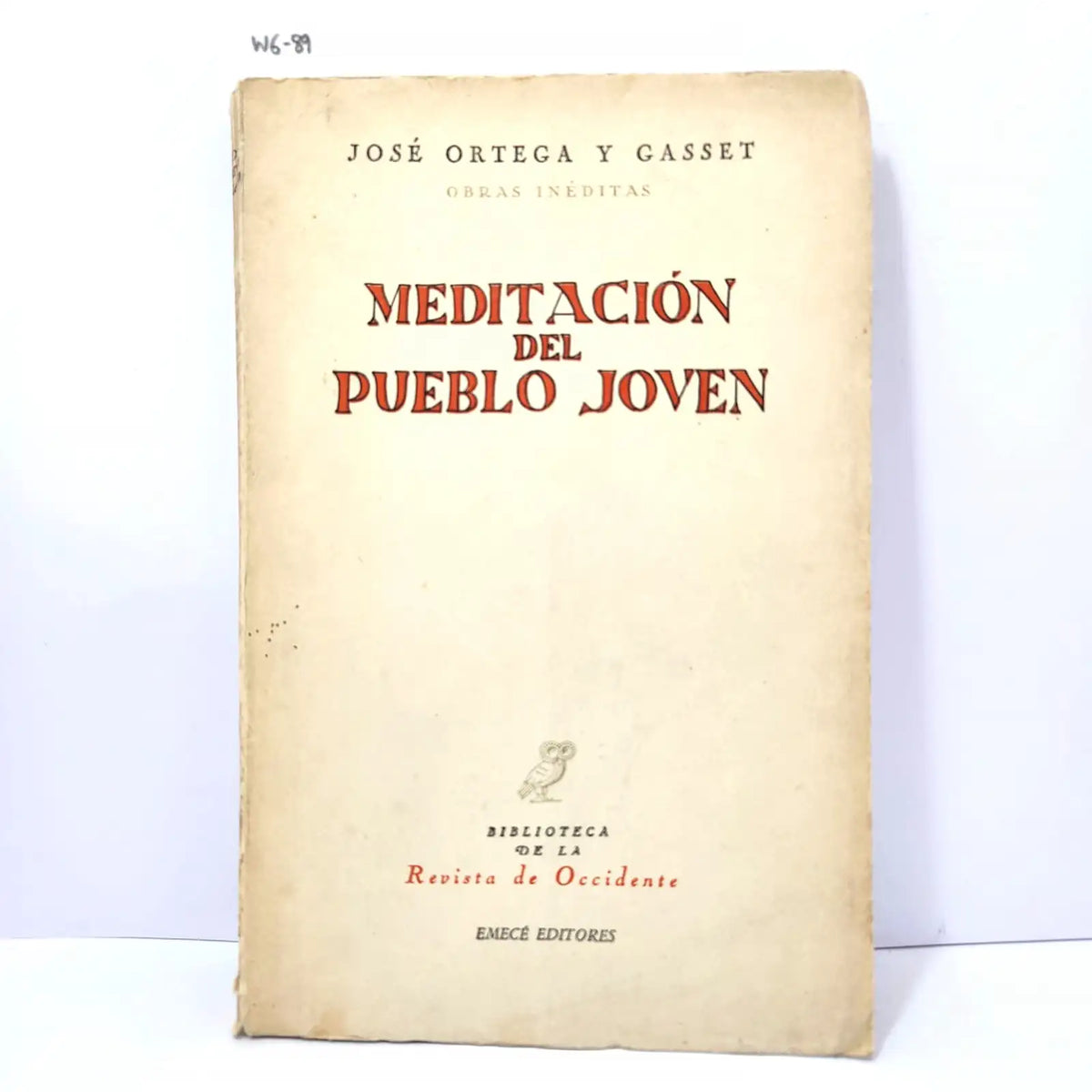 Meditación del pueblo joven. — ORTEGA y GASSET, José.