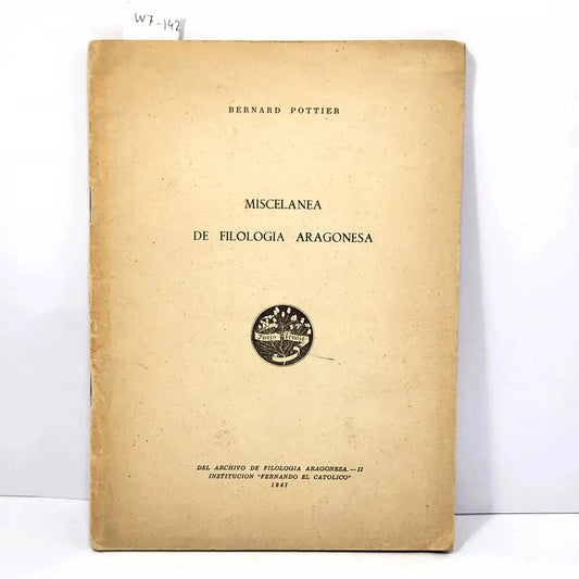 Miscelánea de filología aragonesa.