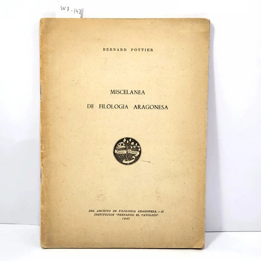 Miscelánea de filología aragonesa.