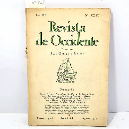Revista de Occidente. Año III, Nº XXVI.