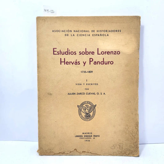 Estudios sobre Lorenzo Hervás y Panduro (1735-1809). Vida y escritos.