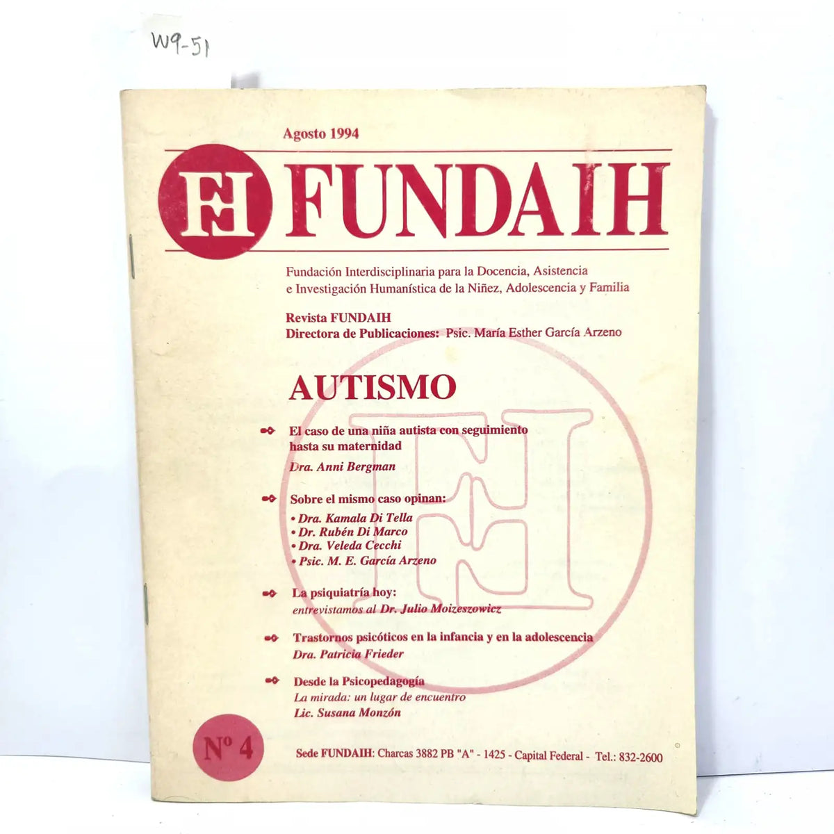 Revista Fundaih, nº 4.: Autismo. — V.V. A.A.