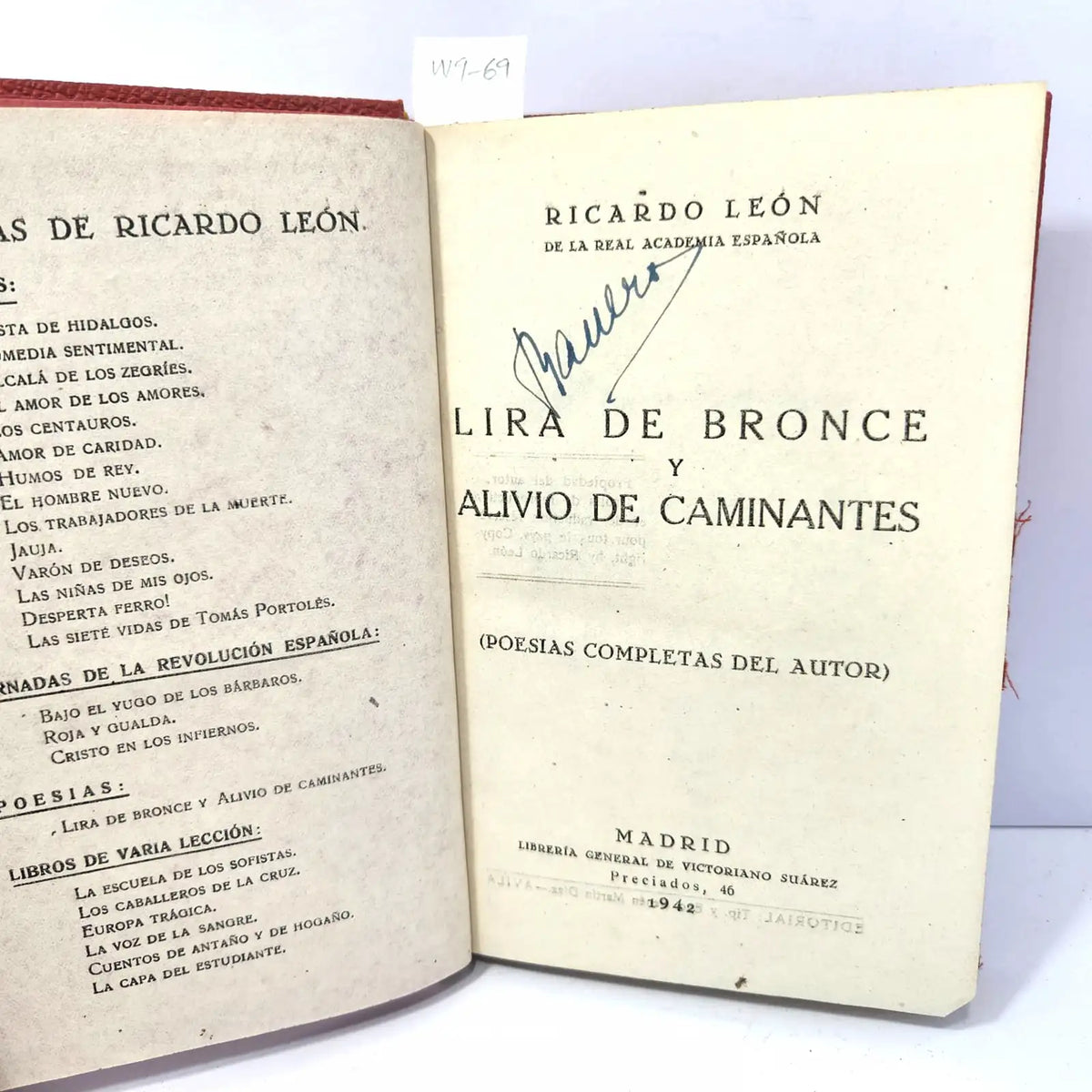 Lira de Bronce y Alivio de Caminantes. (Poesías Completas del Autor). — LEÓN, Ricardo.